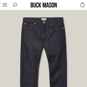 Buck Mason Slim Fit Raw Selvedge Denim USA made